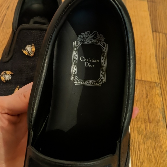 Dior Embellished denim Slip Ons - Picture 6 of 6